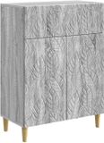 vidaXL Dressoir Grijs Sonoma 66 x 34,5 x 90 cm Bewerkt hout