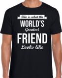 Bellatio Decorations Shoppartners Bv Worlds Greatest Friend T-shirt Zwart Heren XL