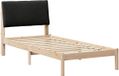 vidaXL Bedframe - Bruin en zwart - 100 x 200 cm - Massief grenenhout
