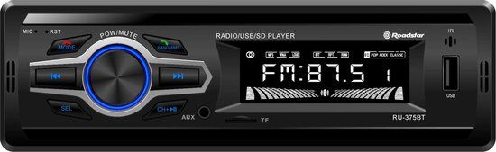 Roadstar RU-375BT Autoradio met Bluetooth, Afstandsbediening, USB, AUX handsfree - 4x36Watt