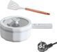 Casserole 1,5L avec Dual Power Control - Hot Pot électrique pour ramen, pâtes et soupes