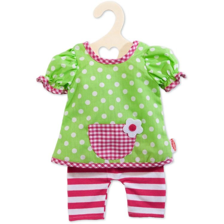 Heless poppenjurk met legging - groen