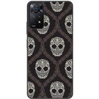 Xiaomi Redmi Note Floral skull Verstevigd hoesje met sublimatie bedrukking