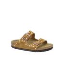 Birkenstock Arizona 1031731 Rivet Border Mink bruin dames pantoffels gespen suède klinknagels, Mink bruin, 38 EU