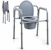 Safe Age® Toiletstoel 3-in-1 – Opvouwbaar & in hoogte verstelbaar - wc verhoger & postoel met emmer – Tot 160 kg – voor Senioren & Herstel