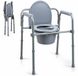 Safe Age® Chaise de toilette 3-en-1 – Pliable et réglable en hauteur – Rehausseur de toilette et chaise percée avec seau – Jusqu'à 160 kg – pour seniors et convalescents