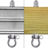 OEM Shenzhen Haorui Industrial Technology Co., Ltd. Heavy-Duty Plafond Bevestigingshaak voor Binnen- en Buitengebruik - RVS, Zilver