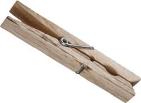 5five Wasknijpers - 24x stuks - Hout - Naturel - 9 cm