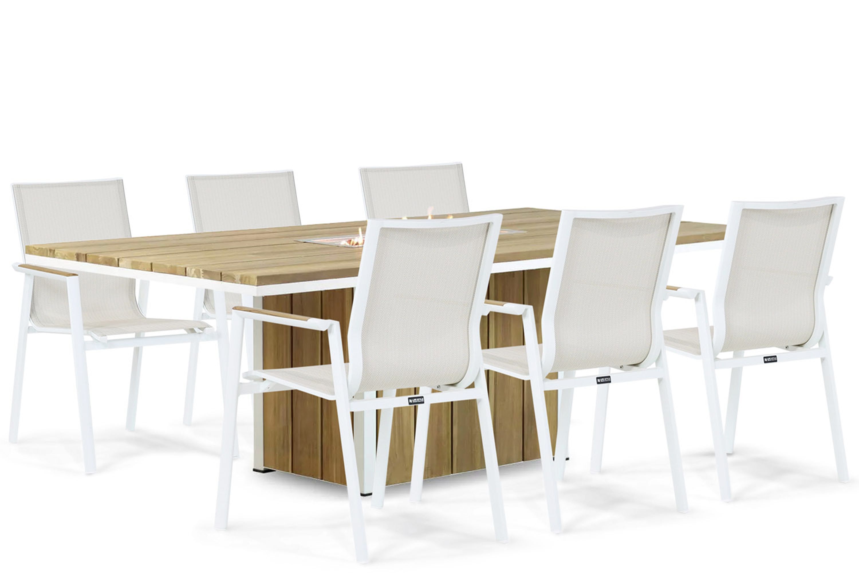 Lifestyle Garden Furniture Lifestyle Fiora/Seaside 220 cm dining tuinset 7-delig