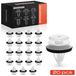 Clips de carrosserie - Clips de fixation pour garniture, 20 pièces - Convient pour E46, E90, E91, E82, F20, F21, E60, F07, F45 - Ø 15,5 mm - Trou 9,5 mm - OE 51418224768 21788 - Blanc