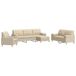 Maison Exclusive - Ensemble de canapé 4 pièces avec repose-pieds et coussins décoratifs, tissu crème