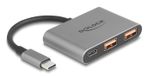 DeLOCK 64337 interface hub USB 3.2 Gen 2 (3.1 Gen 2) Type-C 10000 Mbit/s Grijs