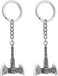 Allecto Plus - Viking Axe Keychain Set | Rune Vintage Hammer Keychain | Creative Gifts for Gamers and Medieval Enthusiasts | Bronze 4.5x2.5cm