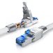 Primewire LAN-kabel CAT 8, netwerkkabel tot 40 Gbit/s, met 2x RJ45-connectoren, S/FTP dubbele afscherming, vergulde contacten, knikbescherming, patchkabel, Ethernet, 7,5 meter, wit