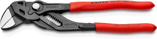 KNIPEX Sleuteltang tang en schroefsleutel in één gereedschap op ZB-kaart met antslip kunststof bekleed 180 mm, 86 01 180 SB