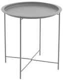 FORNOR 10283 Antracietgrijze metalen tafel Ø 47 x 51 cm