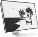kwmobile Beschermhoes Monitor Geschikt voor 24-26" Monitor - Computerscherm Cover - PC Scherm Hoes in Zwart / Wit - Ontspannende Hangmat Design