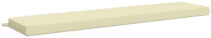 vidaXL Coussin de banc SOEST 100% Polyester Crème 180 x 40 x 8 cm