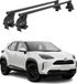 Menabo porte-bagages de toit de base pour Toyota Yaris Cross 2020-2025, acier, noir, 2 pièces