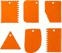 Spatules à pâte set - Set van 6 - Grattoir à pâte - Grattoir à gâteau - Spatule dentée - Spatule à gâteau pour gâteau - Pâtisserie - Glaçage
