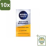 NIVEA MEN Active Energy Gezichtscrème met Cafeïne - 50 ml - 10 Stuks