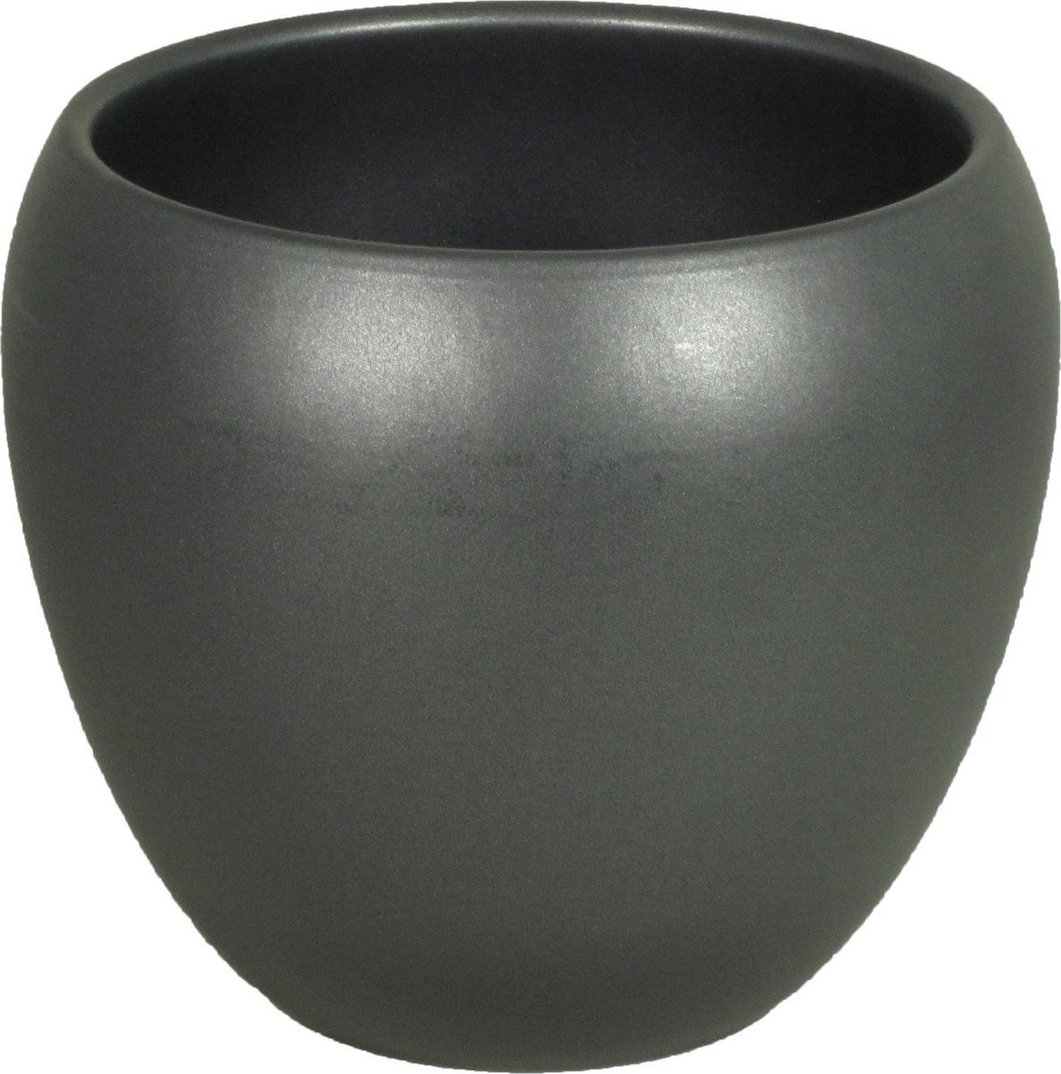 Floran Bloempot mat antraciet keramiek H27.5 x D31 cm - grijs