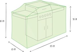 Perel Beschermhoes voor barbecue - 135 x 65 x 110 cm