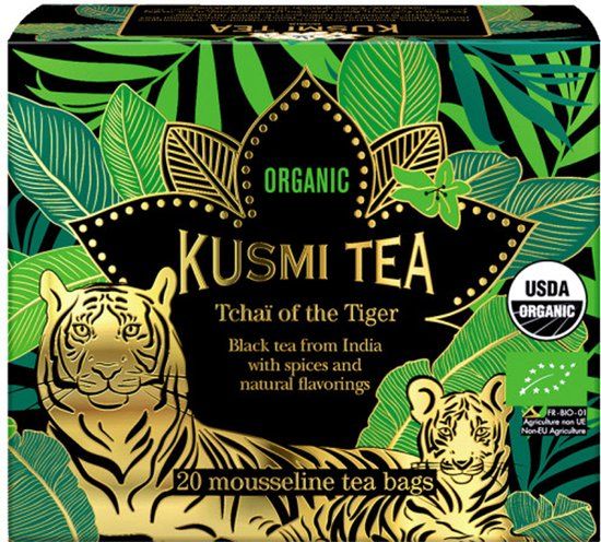 Kusmi Tea Biologische zwarte thee Tchaï of the Tiger – 20 mousseline theezakjes