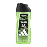 adidas 3-in-1 Active Start douchegel voor hem, met aromatisch-kruidige geur, 250 ml