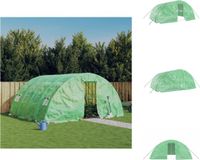 vidaXL Tuinkas met stalen frame 20 m² 5x4x2,3 m groen