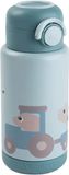 Done by Deer Bouteille Thermos - Tiny Farm - 340 ml - Bleu