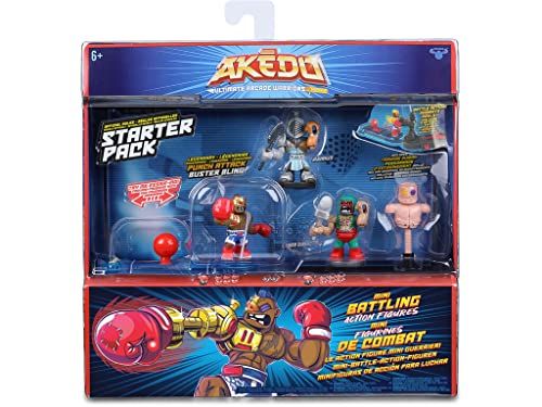 Famosa AKE00000,Akedo Figuur Starter Pack met 3 krijgers, een trainingsstuk en een controller,50 hojas