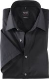 OLYMP Level 5 body fit chemise - manches courtes - noir - Facile à repasser - Tour de cou : 43