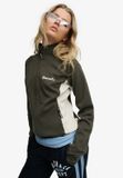 Superdry - Veste d'entraînement à col haut et contraste - Femme - Noir olive/ Clair de lune - XS