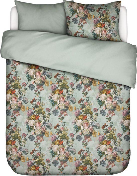 ESSENZA Karli Dekbedovertrek Mineral green Lits-Jumeaux 240x200/220 cm