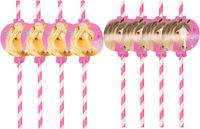 Riethmuller Amscan Pretty Pony Rietjes, 8 stuks, papieren rietjes, tafeldecoratie, dranken, kinderverjaardag, carnaval, themafeest