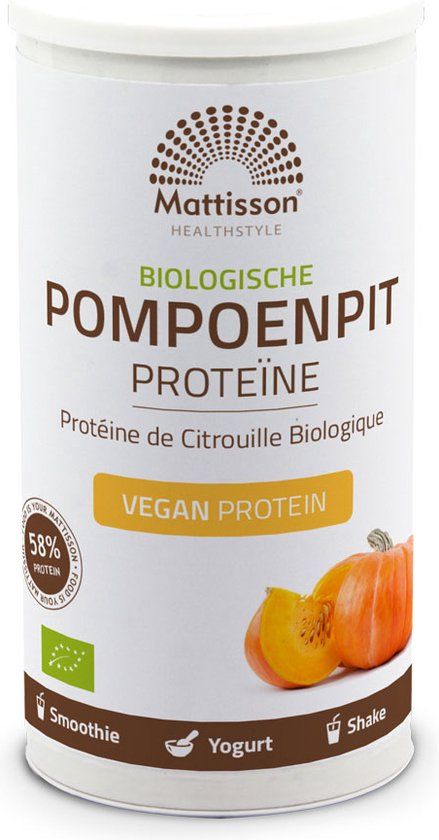 Mattisson - Biologische Pompoenpit Proteïne poeder 58% - 250 g