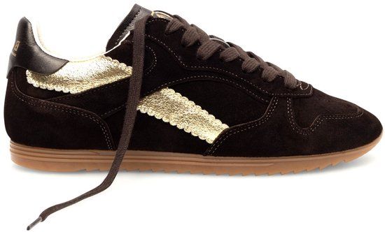 Boax TRACK 7009 Dames Suède Sneakers - Bruin