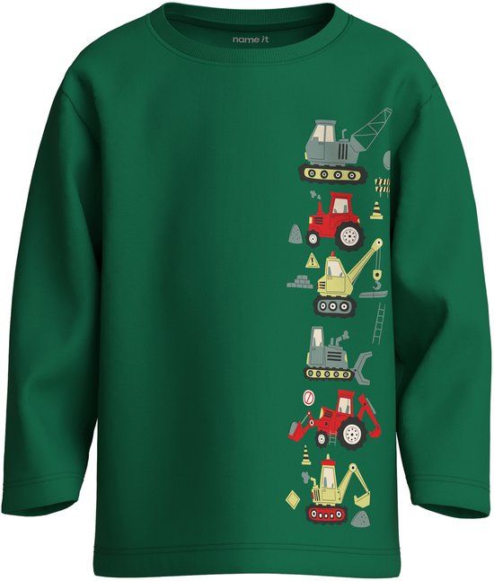 NAME IT NMMVELDO LS NREG TOP Jongens Lange mouwen shirts Verdant Green Katoen Maat 116