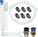 ZenithVibe Jeu de buses en acier trempé 6 pièces 0,2 mm + aiguilles de nettoyage + tube en téflon + clé + PC4-M6-M10(1P+1P) pour filament 1,75 Ender 3
