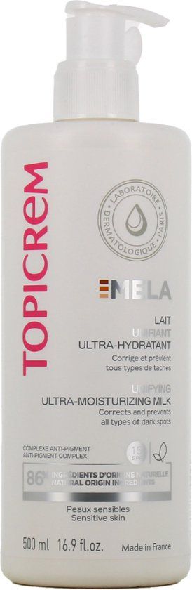 Topicrem Mela Ultra-moisturizing Unifying Body Milk SPF15+ 500ml