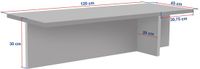 Merkloos Asir Salontafel Travertijn Melamine Spaanplaat 120 x 45 x 30 cm