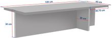 Merkloos Asir Salontafel Travertijn Melamine Spaanplaat 120 x 45 x 30 cm
