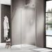 Fortifura Galeria Inloopdouche - 120x200cm - afgeronde glaswand - rechts - mat glas - wandarm - mat wit
