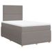 vidaXL Boxspringbed met matras, taupekleurig, 120x190 cm, met stoffen bekleding