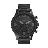 Fossil Nate Herenhorloge, kwartsuurwerk met chronograaf, met roestvrij stalen of lederen band