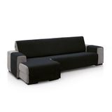 ECOMMERC3 Chaise longue-bankhoes voor linkerarm, rugleuning 280 cm, bekleding chaise longue, zwart, zacht, 100% Made in Spain