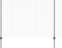 vidaXL Euro-hek met palen, 10 x 1,5 m, PVC-Coated Staal, Grijs