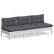 VidaXL Banc de jardin 3 places blanc