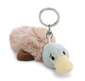 63062 Sleutelhanger eend, 10 cm, bruin